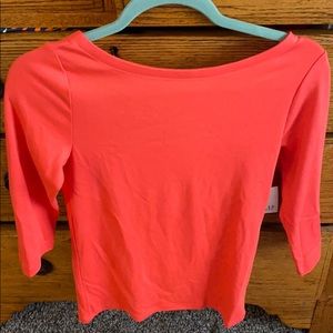 Adorable boat neck 3/4 tee